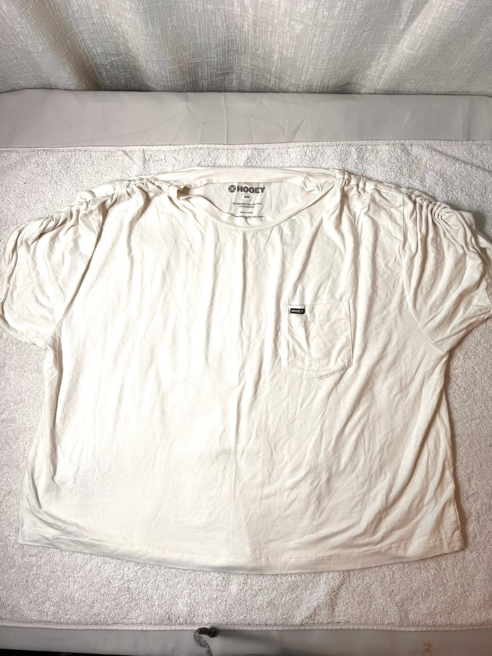 Hooey White Short-Sleeve Pocket Tee PLUS SIZE XXXL